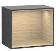 Стелаж для ванної Villeroy & Boch Finion 41,8 х35, 6х27 см з підсвічуванням МДФ темно-синій матовий лак/шпон дуба F580PCHG