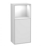 Шафка для ванної Villeroy & Boch Finion 41,8х93,6х27 см петлі зліва з підсвічуванням МДФ білий матовий лак/глянцевий білий лак G520GFMT