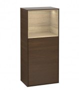 Шкафчик для ванной Villeroy & Boch Finion 41,8х93,6х27 см петли слева с подсветкой ДСП шпон грецкого ореха/шпон дуба F520PCGN