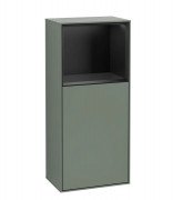 Шафка для ванної Villeroy & Boch Finion 41,8х93,6х27 см петлі зліва з підсвічуванням МДФ оливковий матовий лак/чорний матовий лак F520PDGM