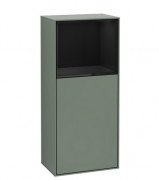 Шафка для ванної Villeroy & Boch Finion 41,8х93,6х27 см петлі зліва з підсвічуванням МДФ оливковий матовий лак/глянцевий чорний лак F520PHGM