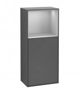 Шафка для ванної Villeroy & Boch Finion 41,8х93,6х27 см петлі зліва з підсвічуванням МДФ антрацит матовий лак/світло-сірий матовий лак G520GJGK