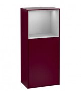 Шкафчик для ванной Villeroy & Boch Finion 41,8х93,6х27 см петли слева с подсветкой МДФ пион матовый лак/светло-серый матовый лак G520GJHB