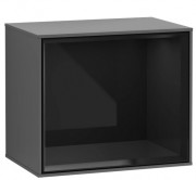 Стеллаж для ванной Villeroy & Boch Finion 41,8х35,6х27 см с подсветкой МДФ антрацит матовый лак/глянцевый черный лак F580PHGK