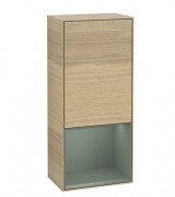 Шафка для ванної Villeroy & Boch Finion 41,8х93,6х27 см петлі праворуч з підсвічуванням ДСП шпон дуба/оливковий матовий лак F550GMPC