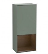 Шафка для ванної Villeroy & Boch Finion 41,8х93,6х27 см петлі праворуч з підсвічуванням МДФ оливковий матовий лак/шпон волоського горіха F550GNGM