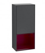 Шафка для ванної Villeroy & Boch Finion 41,8х93,6х27 см петлі праворуч з підсвічуванням МДФ темно-синій матовий лак/півон матовий лак F550HBHG