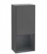 Шафка для ванної Villeroy & Boch Finion 41,8 х93, 6х27 см петлі праворуч з підсвічуванням МДФ антрацит матовий лак/темно-синій матовий лак F550HGGK