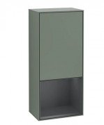 Шафка для ванної Villeroy & Boch Finion 41,8х93,6х27 см петлі справа з підсвічуванням МДФ оливковий матовий лак/темно-синій матовий лак F550HGGM