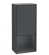 Шкафчик для ванной Villeroy & Boch Finion 41,8х93,6х27 см петли справа с подсветкой МДФ темно-синий матовый лак F550HGHG