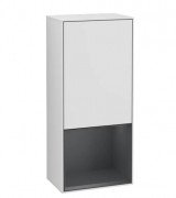 Шкафчик для ванной Villeroy & Boch Finion 41,8х93,6х27 см петли справа с подсветкой МДФ белый матовый лак/темно-синий матовый лак F550HGMT