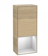Шкафчик для ванной Villeroy & Boch Finion 41,8х93,6х27 см петли справа с подсветкой ДСП шпон дуба/белый матовый лак F550MTPC