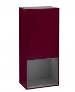 Шафка для ванної Villeroy & Boch Finion 41,8х93,6х27 см петлі праворуч з підсвічуванням МДФ півонія матовий лак/антрацит матовий лак G550GKHB