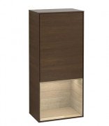 Шкафчик для ванной Villeroy & Boch Finion 41,8х93,6х27 см петли справа с подсветкой ДСП шпон грецкого ореха/шпон дуба F550PCGN