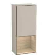 Шкафчик для ванной Villeroy & Boch Finion 41,8х93,6х27 см петли справа с подсветкой ДСП песок матовый лак/шпон дуба F550PCHH