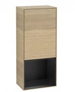 Шкафчик для ванной Villeroy & Boch Finion 41,8х93,6х27 см петли справа с подсветкой ДСП шпон дуба/черный матовый лак F550PDPC