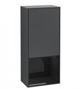 Шафка для ванної Villeroy & Boch Finion 41,8х93,6х27 см петлі праворуч з підсвічуванням МДФ темно-синій матовий лак/глянцевий чорний лак F550PHHG