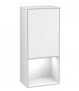 Шафка для ванної Villeroy & Boch Finion 41,8х93,6х27 см петлі праворуч з підсвічуванням МДФ глянсовий білий лак G550GFGF