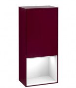 Шкафчик для ванной Villeroy & Boch Finion 41,8х93,6х27 см петли справа с подсветкой МДФ пион матовый лак/глянцевый белый лак G550GFHB