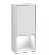 Шафка для ванної Villeroy & Boch Finion 41,8х93,6х27 см петлі з підсвічуванням МДФ білий матовий лак/глянсовий білий лак G550GFMT