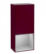 Шафка для ванної Villeroy & Boch Finion 41,8х93,6х27 см петлі праворуч з підсвічуванням МДФ півонія матовий лак/світло-сірий матовий лак G550GJHB