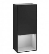 Шафка для ванної Villeroy & Boch Finion 41,8х93,6х27 см петлі праворуч з підсвічуванням МДФ чорний матовий лак/світло-сірий матовий лак G550GJPD