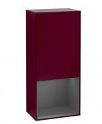 Шкафчик для ванной Villeroy & Boch Finion 41,8х93,6х27 см петли справа с подсветкой МДФ пион матовый лак/антрацит матовый лак G550GKHB