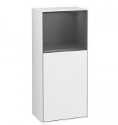 Шафка для ванної Villeroy & Boch Finion 41,8х93,6х27 см петлі зліва з підсвічуванням МДФ глянсовий білий лак/антрацит матовий лак G520GKGF