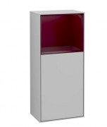 Шафка для ванної Villeroy & Boch Finion 41,8х93,6х27 см петлі зліва з підсвічуванням МДФ світло-сірий матовий лак/півон матовий лак G520HBGJ