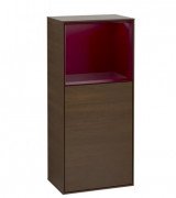 Шафка для ванної Villeroy & Boch Finion 41,8х93,6х27 см петлі зліва з підсвічуванням ДСП шпон волоського горіха/півон матовий лак G520HBGN