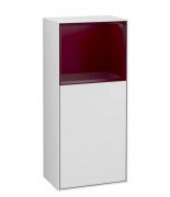 Шафка для ванної Villeroy & Boch Finion 41,8х93,6х27 см петлі зліва з підсвічуванням МДФ білий матовий лак/півон матовий лак G520HBMT