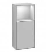 Шафка для ванної Villeroy & Boch Finion 41,8х93,6х27 см петлі зліва з підсвічуванням МДФ світло-сірий матовий лак/білий матовий лак G520MTGJ