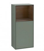 Шафка для ванної Villeroy & Boch Finion 41,8х93,6х27 см петлі зліва з підсвічуванням МДФ оливковий матовий лак/шпон волоського горіха G520GNGM