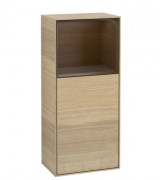 Шафка для ванної Villeroy & Boch Finion 41,8х93,6х27 см петлі зліва з підсвічуванням ДСП шпон дуба/шпон волоського горіха G520GNPC