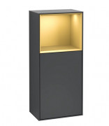 Шафка для ванної Villeroy & Boch Finion 41,8х93,6х27 см петлі зліва з підсвічуванням МДФ темно-синій матовий лак/золотий матовий лак G520HFHG