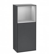 Шафка для ванної Villeroy & Boch Finion 41,8х93,6х27 см петлі зліва з підсвічуванням МДФ темно-синій матовий лак/світло-сірий матовий лак G520GJHG