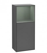 Шафка для ванної Villeroy & Boch Finion 41,8х93,6х27 см петлі зліва з підсвічуванням МДФ антрацит матовий лак/оливковий матовий лак G520GMGK