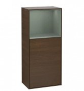 Шкафчик для ванной Villeroy & Boch Finion 41,8х93,6х27 см петли слева с подсветкой ДСП шпон грецкого ореха/оливковый матовый лак G520GMGN