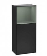 Шафка для ванної Villeroy & Boch Finion 41,8х93,6х27 см петлі зліва з підсвічуванням МДФ чорний матовий лак/оливковий матовий лак G520GMPD