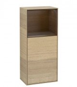 Шафка для ванної Villeroy & Boch Finion 41,8х93,6х27 см петлі зліва з підсвічуванням ДСП шпон дуба/шпон волоського горіха G520GNPC