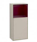 Шафка для ванної Villeroy & Boch Finion 41,8х93,6х27 см петлі зліва з підсвічуванням МДФ пісок матовий лак/півон матовий лак G520HBHH