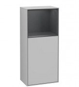 Шафка для ванної Villeroy & Boch Finion 41,8х93,6х27 см петлі зліва з підсвічуванням МДФ світло-сірий матовий лак/темно-синій матовий лак G520HGGJ