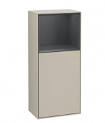 Шафка для ванної Villeroy & Boch Finion 41,8х93,6х27 см петлі зліва з підсвічуванням МДФ пісок матовий лак/темно-синій матовий лак G520HGHH