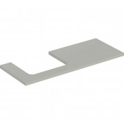 Столешница Geberit One 120x3x47 см вырез слева ДСП серый матовый 505.305.00.7