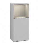 Шафка для ванної Villeroy & Boch Finion 41,8х93,6х27 см петлі зліва з підсвічуванням МДФ світло-сірий матовий лак/пісок матовий лак G520HHGJ