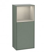 Шафка для ванної Villeroy & Boch Finion 41,8х93,6х27 см петлі зліва з підсвічуванням МДФ оливковий матовий лак/пісок матовий лак G520HHGM