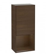 Шафка для ванної Villeroy & Boch Finion 41,8х93,6х27 см петлі праворуч з підсвічуванням ДСП шпон волоського горіха G550GNGN