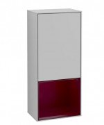 Шафка для ванної Villeroy & Boch Finion 41,8х93,6х27 см петлі праворуч з підсвічуванням МДФ світло-сірий матовий лак/півон матовий лак G550HBGJ