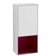 Шафка для ванної Villeroy & Boch Finion 41,8х93,6х27 см петлі праворуч з підсвічуванням МДФ білий матовий лак/півон матовий лак G550HBMT