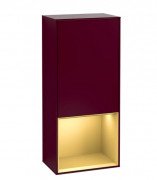 Шафка для ванної Villeroy & Boch Finion 41,8х93,6х27 см петлі праворуч з підсвічуванням МДФ півонія матовий лак/золотий матовий лак G550HFHB